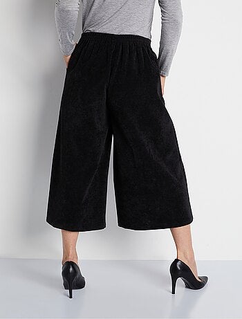 Jupe-culotte longue velours milleraies
