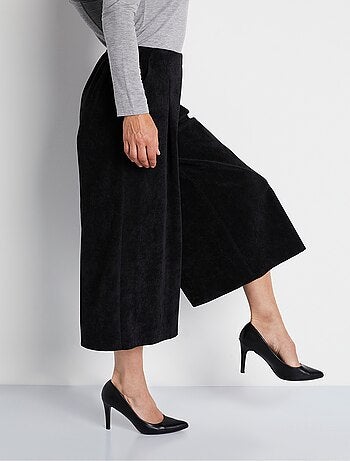 Jupe-culotte longue velours milleraies