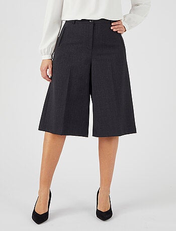 Jupe-culotte mélange laine bi-stretch - Damart