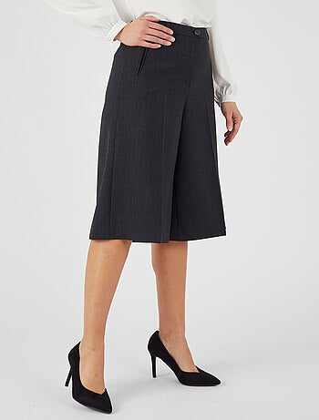 Jupe-culotte mélange laine bi-stretch - Damart