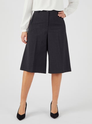 Jupe-culotte mélange laine bi-stretch - Damart