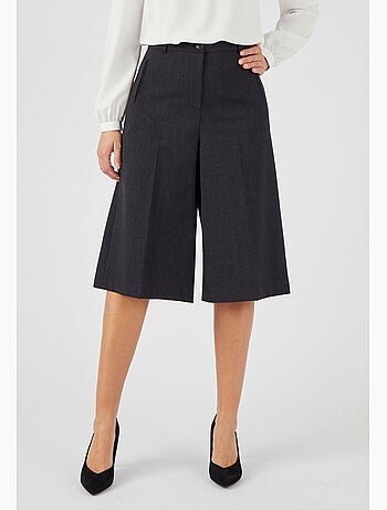 Jupe-culotte mélange laine bi-stretch - Damart
