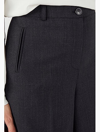 Jupe-culotte mélange laine bi-stretch - Damart