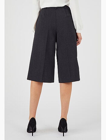 Jupe-culotte mélange laine bi-stretch - Damart