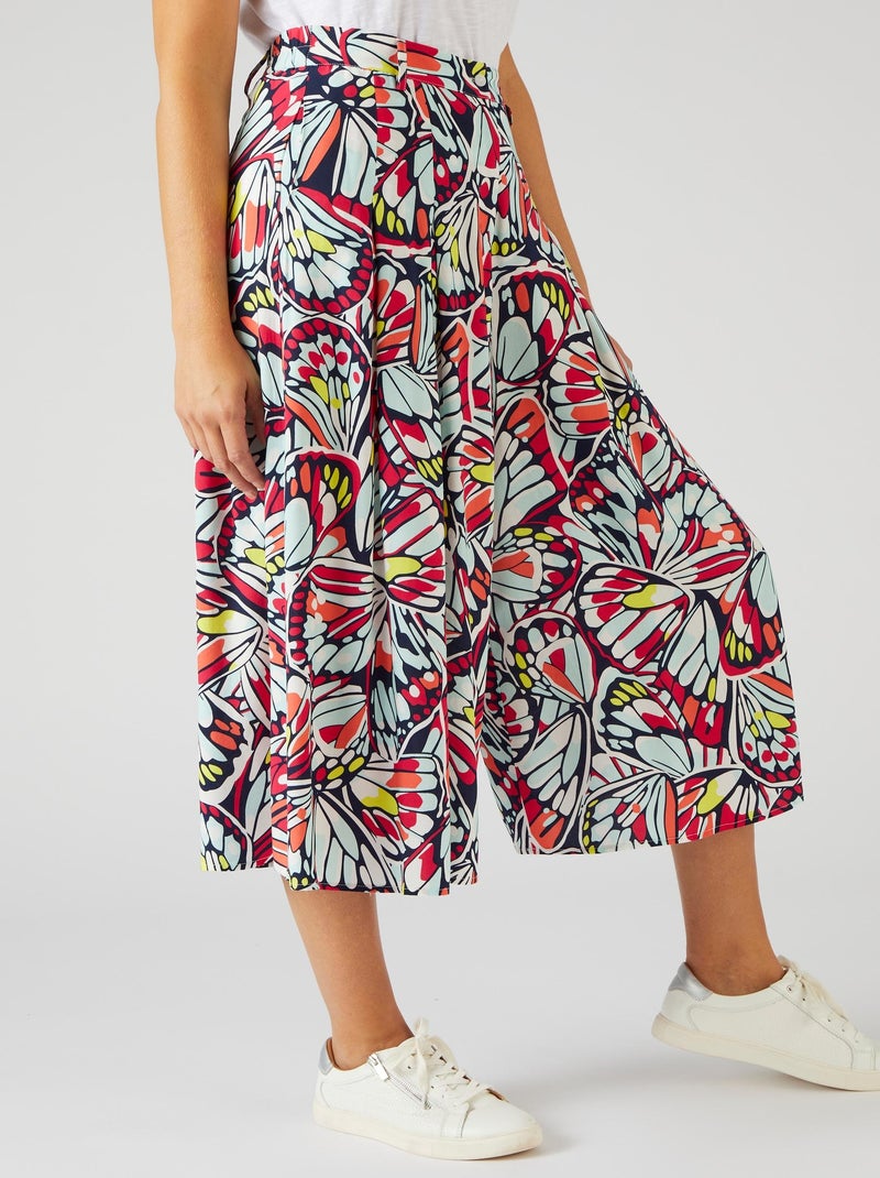 Jupe-culotte pure viscose Lenzing(TM) EcoVero(TM) Climatyl - Damart Bleu - Kiabi