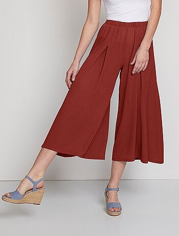 Jupe-culotte taille élastiquée ample - Afibel