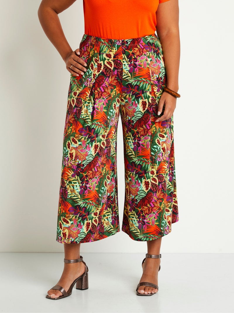 Jupe-culotte taille élastiquée ample Rose - Kiabi