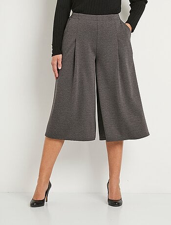 Jupe-culotte taille semi-élastiquée maille milano - Afibel