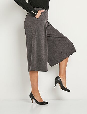 Jupe-culotte taille semi-élastiquée maille milano