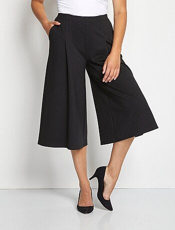 Jupe-culotte taille semi-élastiquée maille milano