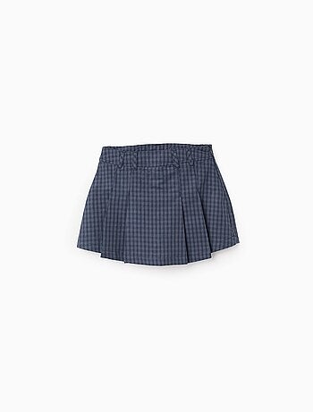 Jupe-Culotte Vichy avec Plis