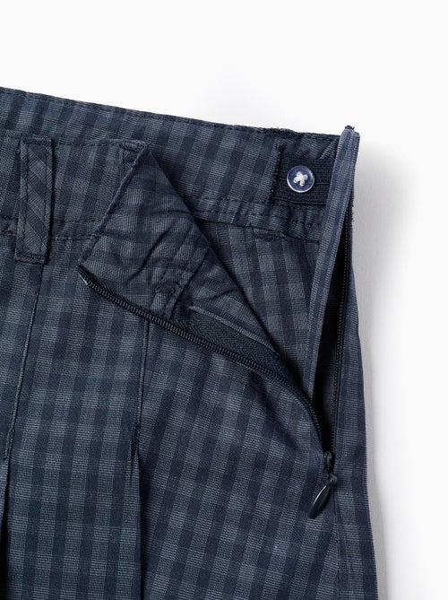 Jupe-Culotte Vichy avec Plis - Kiabi