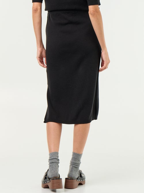Jupe de maternité en maille fendue - Kiabi