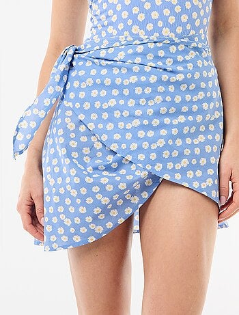 Jupe de plage imprimée à nouer