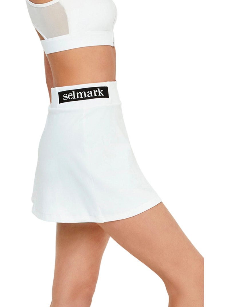 Jupe de sport short intégré tech st8 Blanc - Kiabi
