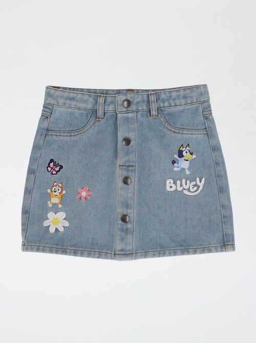 Jupe denim 'Bluey' en coton - Kiabi
