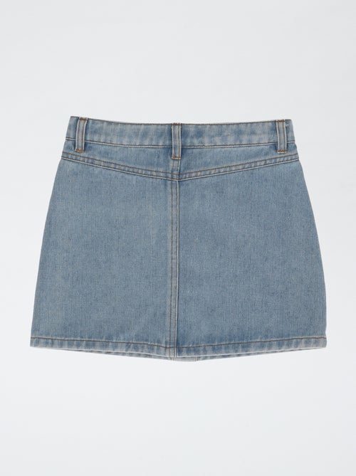 Jupe denim 'Bluey' en coton - Kiabi