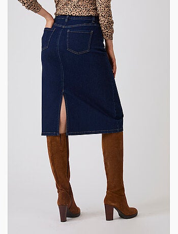 Jupe denim droite - damart