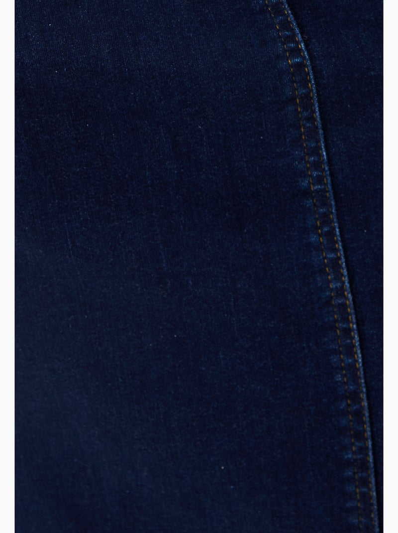Jupe denim droite - damart Bleu foncé - Kiabi
