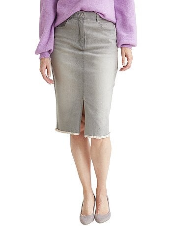 Jupe denim extensible coupe droite - DAXON