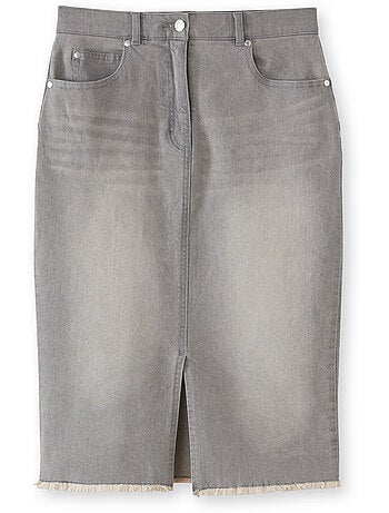 Jupe denim extensible coupe droite - DAXON