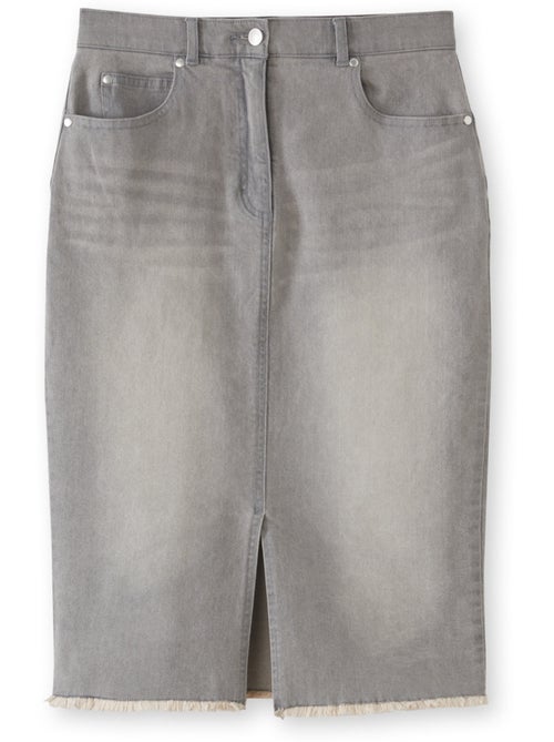 Jupe denim extensible coupe droite - DAXON - Kiabi