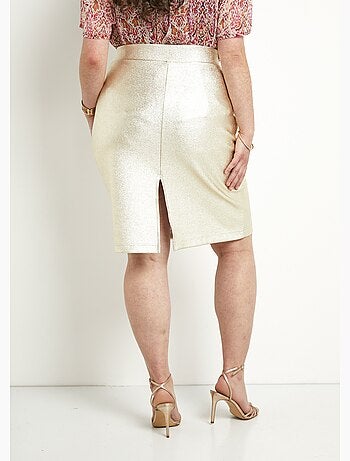 Jupe droite courte vegan enduit ultra souple - Afibel