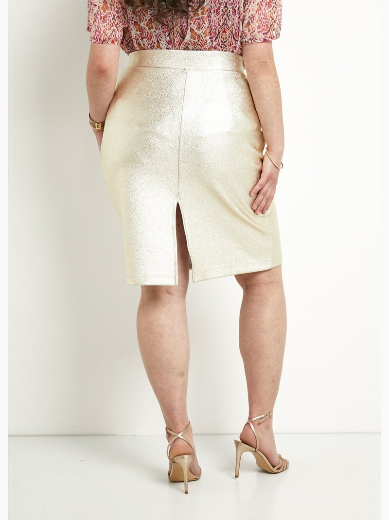 Jupe Courte Dorée Mim - Taille XS, Occasion En Très Bon état, Parfaite Pour Les Soirées