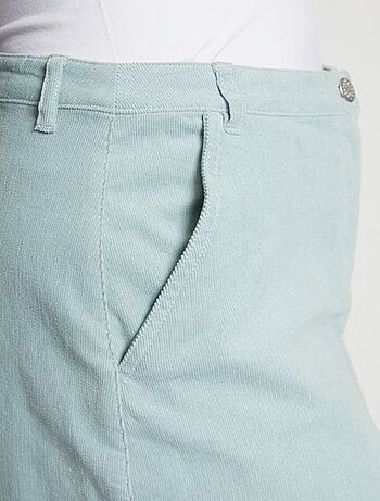 Jupe droite courte velours milleraies