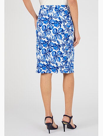 Jupe droite enfilable maille gaufrée - Damart