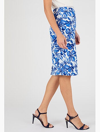 Jupe droite enfilable maille gaufrée - Damart