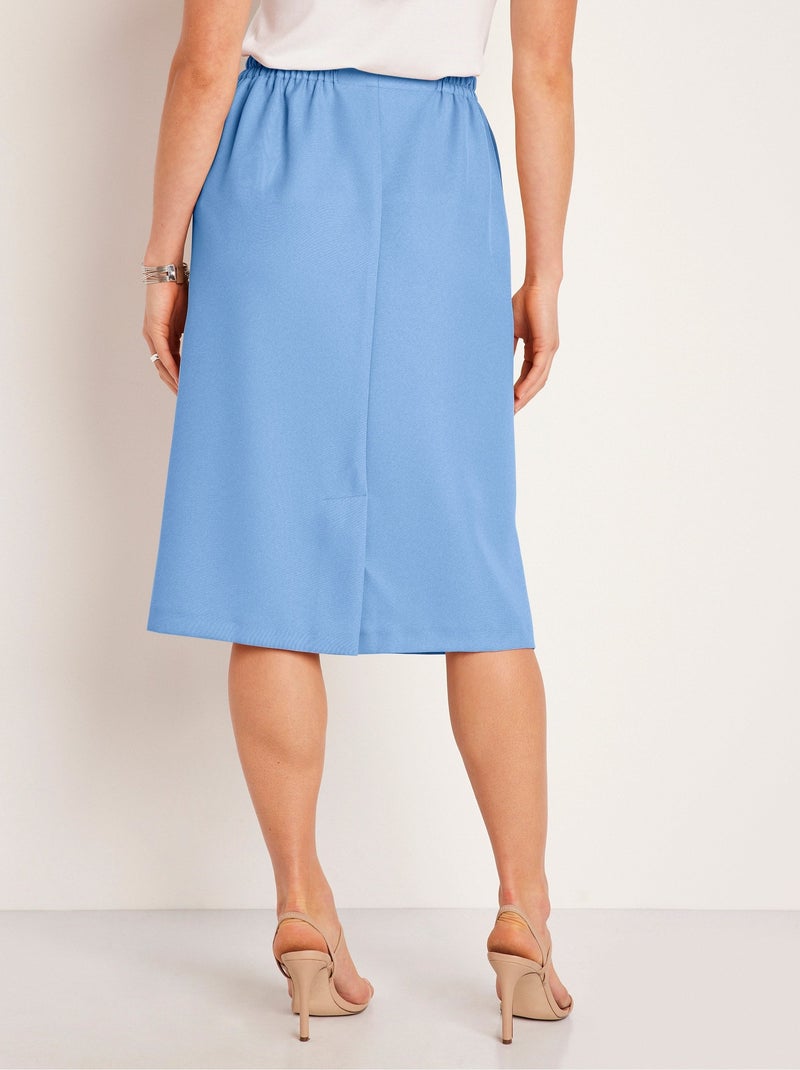 Jupe droite longue gabardine - Afibel Bleu - Kiabi