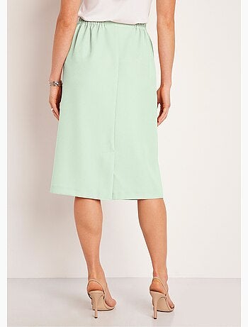 Jupe droite longue gabardine - Afibel