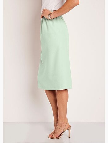 Jupe droite longue gabardine - Afibel