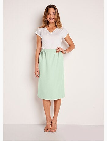 Jupe droite longue gabardine - Afibel