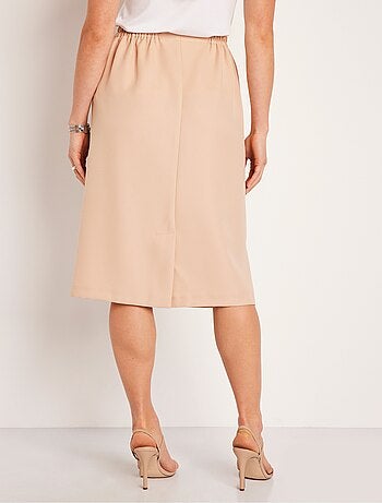 Jupe droite longue gabardine