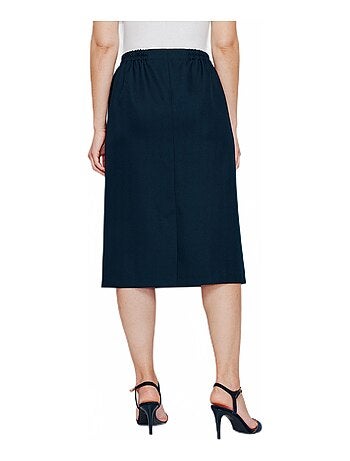 Jupe droite longue gabardine