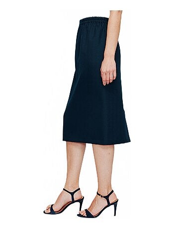 Jupe droite longue gabardine
