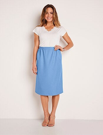 Jupe droite longue gabardine