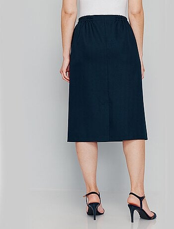 Jupe droite longue gabardine