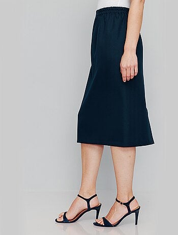 Jupe droite longue gabardine