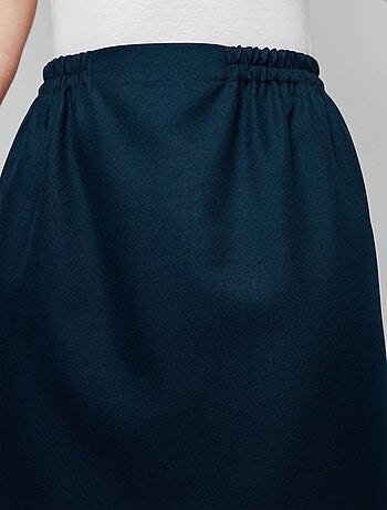 Jupe droite longue gabardine