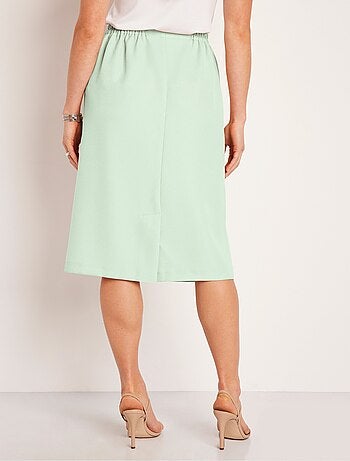 Jupe droite longue gabardine