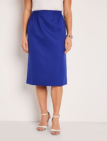 Jupe droite longue gabardine