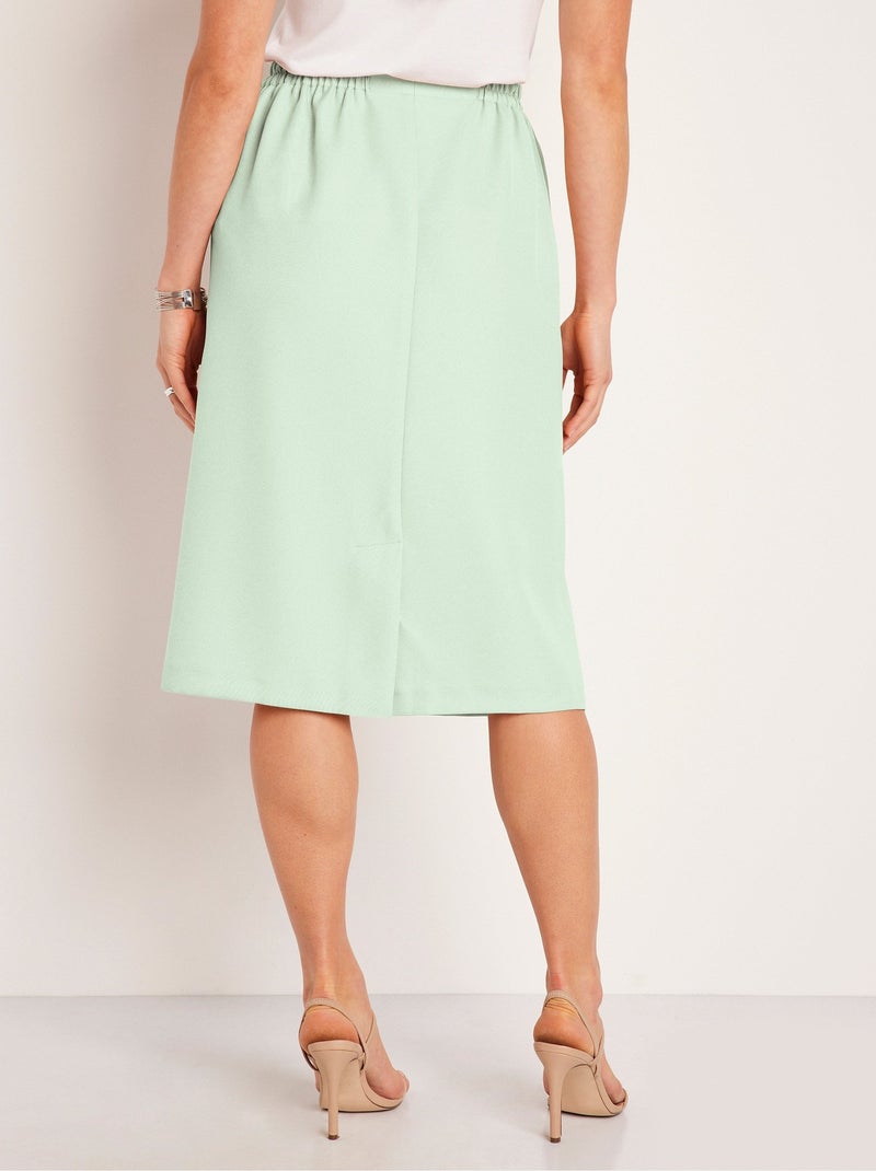 Jupe droite longue gabardine Vert bouteille - Kiabi