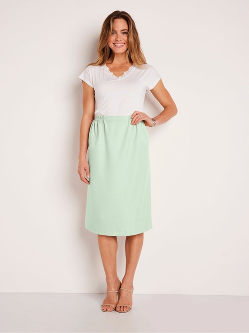 Jupe droite longue gabardine - Kiabi