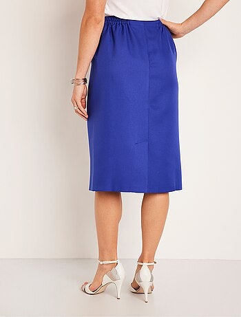 Jupe droite longue gabardine