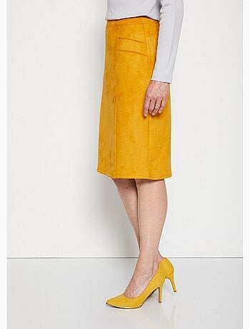 Jupe droite maille suédée