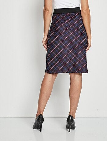 Jupe droite maille unie ou jacquard
