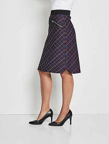 Jupe droite maille unie ou jacquard
